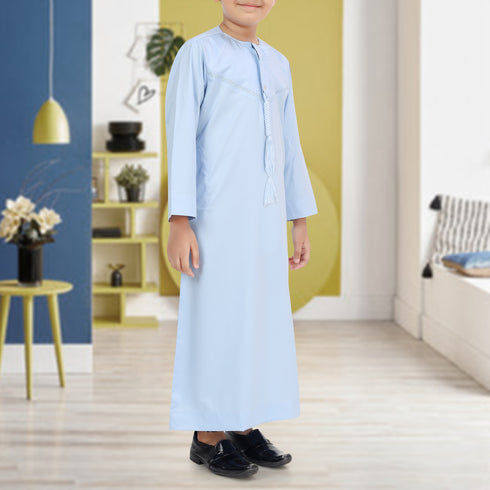Horizon Blue Emirati Style Kids Thobe