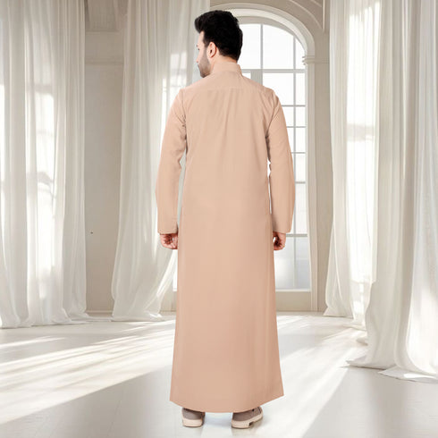 Premium Sandy Brown Qatari Thobe