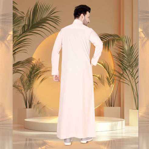 Elegant Beige Qatari Thobe