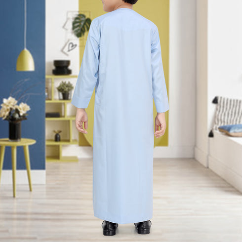Horizon Blue Emirati Style Kids Thobe