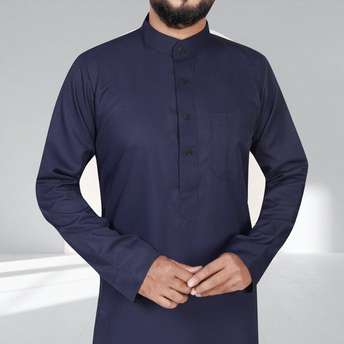 Midnight Elegant Blue Saudi Thobe