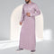 Duscky Mauve Elegance Modern Classic Zipper Thobe