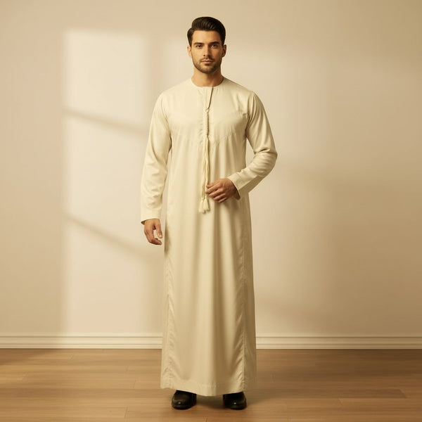 Pastel Yellow Emirathi Thobe